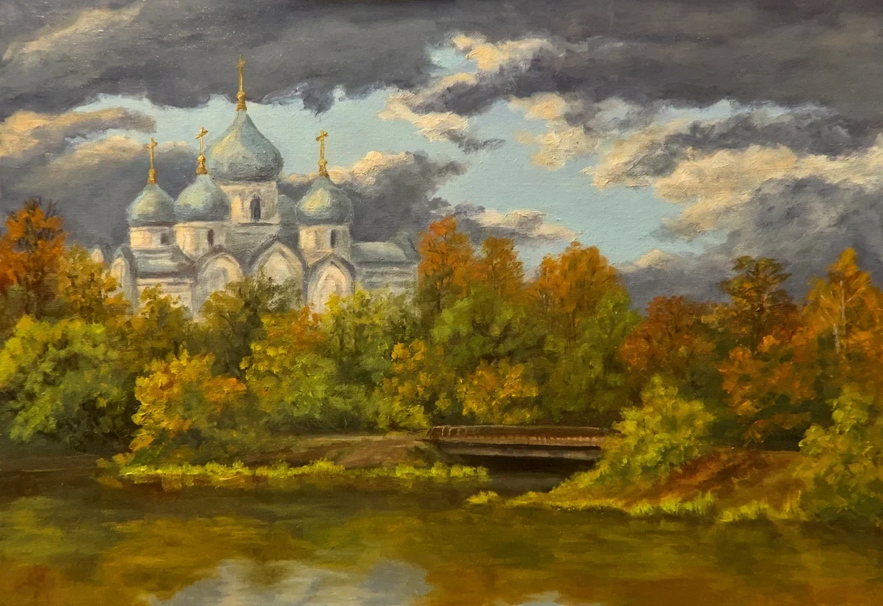 «Осенних красок перезвоны» холст, масло